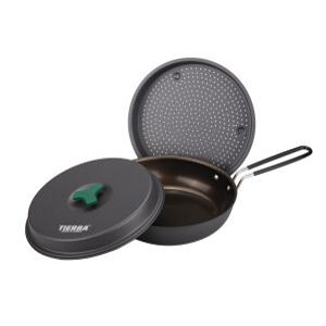 티에라 멀티 프라이팬 찜기세트 TC-2003S/SPD 전용파우치포함 캠핑 백패킹 후라이팬