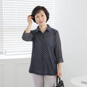 엄마옷 마담4060 카라오픈봄블라우스-RBL2403052-