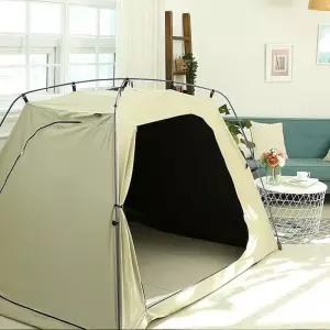 Sandello 빛차단 암막텐트 코튼 면 난방텐트 더블/방풍 보온 방한텐트 암막난방텐트 거실텐트 실내텐트