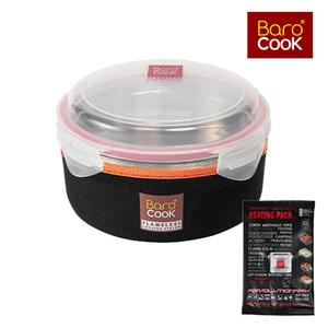 바로쿡 비화식 백패킹 낚시 등산 캠핑 발열팩 발열 도시락 용기 900ml 세트