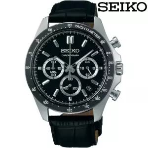세이코 스피릿 크로노그래프 가죽 손목 시계 SBTR021