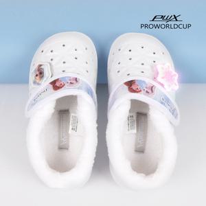 [PWX]1+1 프로월드컵키즈 겨울왕국2 스노우폼 라이팅 논슬립 털실내화(WT)