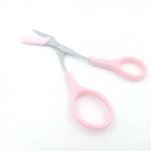 미니 눈썹 숱 정리가위(핑크)