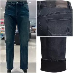 [버커루]인기 남성 기모 슬림 스트레이트 히티 청바지_US