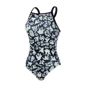 [아레나](대구신세계)여성 일반 원피스 실내수영복(싱글크로스스트랩백)(고스트빌리지)(A5SL1LO03)BLK(...