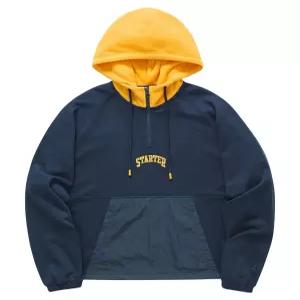 [스타터 블랙라벨]플리스 블록 하프집업 후디 (네이비) SA234IHD02_NVY