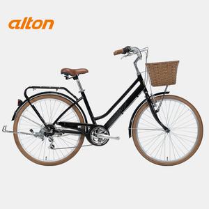 2025 알톤 클래식 2607A 7단 26 알루미늄 여성용 바구니 자전거