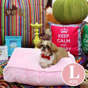 [레드팟] 미스터펫 코튼캔디 사각방석 L 강아지방석 개집 강아지용품