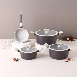 키친플라워 쿠키라떼 IH 5종 냄비세트 인덕션