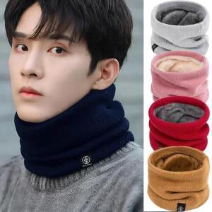 남녀공용 겨울 스카프 단색 뜨게 칼라 두껍고 따뜻한 벨벳 링 목 워머 하이 퀄리티 올매치 머플러 마후라