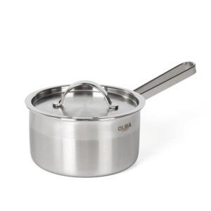 올비아 통5중 스텐304 편수냄비 16cm 인덕션 밀크팬 라면냄비