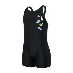 [아레나](대구신세계)여아동 일반 3부 반신 실내수영복(크로스백)(스티커)(A5BG1GL01)BLK