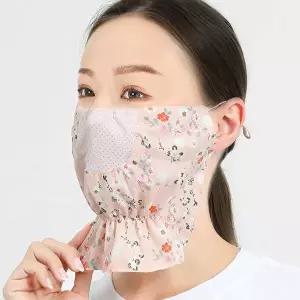 [할인바이할인][1+1] 숨쉬기 편한 햇빛차단 플라워 마스크 꽃무늬 패턴4종 밭일/아웃도어/골프 추천