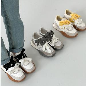 키높이 소가죽 N자 더블매치 운동화끈 데일리 레이스업 스니커즈/5572