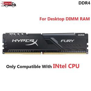 HyperX Fury DDR4 메모리 데스크탑 RAM DIMM Memoria 4GB 8GB 16GB 2400 2666MHz 3200MHz 288핀 INtelCPU P