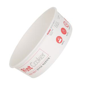 원형 화이트 한강라면 용기 50개 종이용기 인덕션 포인트쿠커 라면조리기 일회용 냄비 그릇