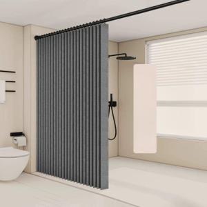 자바라 칸막이 주름문 120x180 그레이 미닫이문 중문 파티션 문 홀딩도어 주방 폴딩