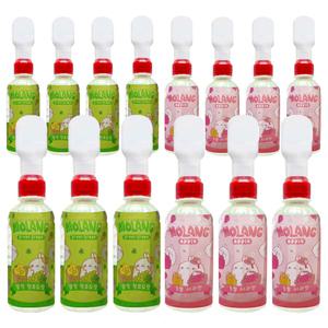 몰랑이 피규어 음료수 청포도맛220ml 7개+사과맛220ml 7개 (총14개)