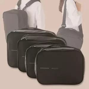 [엑스디디자인] 여행용 압축 파우치 세트 4종 백팩 슬링백 겸용 캐리어 방수 정리 팩 트레블 키트 보조 가방 XL+L+M+M