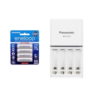 Panasonic 파나소닉 에네루프 충전지 AA형 4알 + 급속충전기 BQ-CC55K