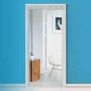 자석모기장  대) 100 x 210 화이트 원터치 방충망 문 모기장 방충망 롤방충망 침대모기장