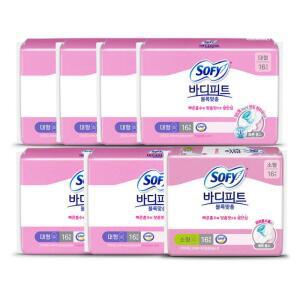쏘피 바디피트 볼록맞춤 대형 16팩 x6개 +소형 16팩 x1개