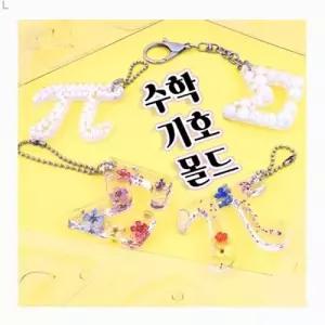 수학 기호 몰드 5개/레진/아트/재료/틀/집콕/놀이/만들기/공예용/공작용/공작/키링/소품/UV/공예/초등/DIY