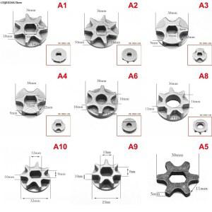 예초기 보호구 5016 6018 기어용 기어 스프로킷 드라이브 교체 별표 전기 체인톱 산업용 체인 톱니