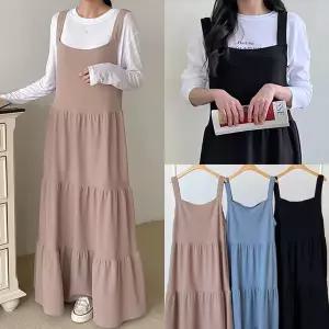 [보리보리/마미누리]임산부 뷔스티에 캉캉 롱원피스 멜빵 임부복 빅사이즈 홈웨어