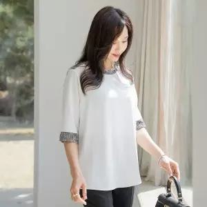 마담4060 엄마옷 자가드소매여름블라우스-RBL2504013- 338950