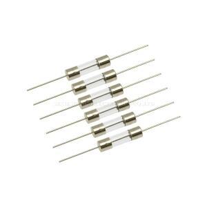 10개 5x20MM 고속 퓨즈 유리관 리드 와이어 및 단일 캡 0.5A 1A 2A 3A 4A 6A 7A 8A 250V