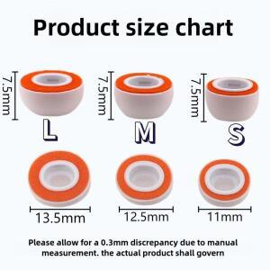 에어팟 프로 3 무선 블루투스 이어폰용 메모리 폼 이어패드 이어팁 커버 스폰지 포함 실리콘 2개