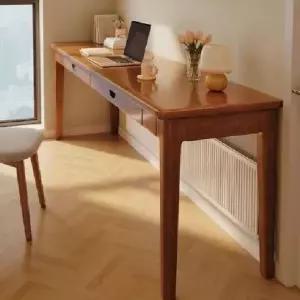 좁고 긴 테이블 긴테이블 책상 식탁 베란다 60x40x75cm 원목 탁자