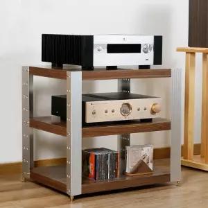 원목 스피커 받침대 2단 진열대 앰프 오디오랙 거치대 선반 오디오장