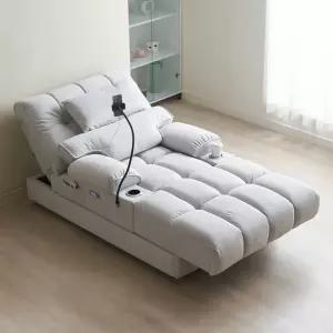 에보니아 라온 전동 모션 슬라이딩 리클라이너 소파베드 1인용 아쿠아텍스 / 1인 쇼파 패브릭