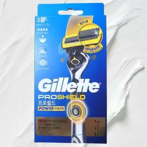 질레트 프로쉴드 옐로우 파워 면도기 1개 + 면도날 1개