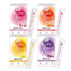 쟈뎅 아워티 콤부차 4종 40T세트(레몬/베리/복숭아/자몽)x10T씩