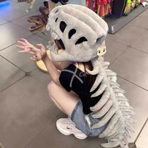 코스프레 할로윈 공룡 뼈 공연용 소품 의상 모자