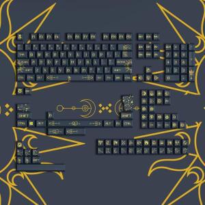 MX 스위치 키보드용 별자리 키캡 PBT 5 면 염료 승화 체리 프로필 방수 1세트