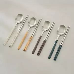 데일리 4인 수저세트 숟가락 젓가락 신혼부부 스텐 한식수저세트