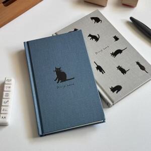 2026 귀여운 고양이 심플 시간 관리 주간 플래너 컬러 페이지 디자인 스타일렛 다이어리 학교 전용 노트북