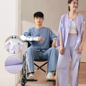 환자복 어깨 수술 옷 바지 환의 트임복 지퍼 찍찍이