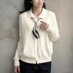 [다잇템] 여성 카라티 스웨터 FW 버튼 마후라 반다나 외투