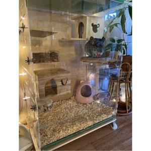 친칠라 투명 아크릴 햄스터 하늘 다람쥐 세트 하우스 토끼 슈가글라이더 케이지 사육장