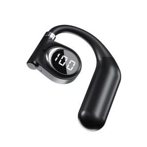CCICITA 싱글 이어폰 K1 오픈 이어 블루투스 헤드폰 14시간 재생 13MM 드라이버 LED 디지털 디스플레이 음악 게임 모드 낮은 대기 시간 안전 편안함 왼쪽 귀용 싱글 DS JL