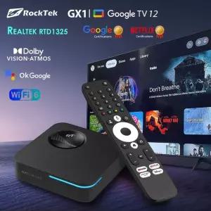 셋톱박스 RockTek GX1 UHD 넷플릭스 구글 안드로이드 TV 박스 4GB 32G Realtek1325 돌비 애트모스 비전 2T2