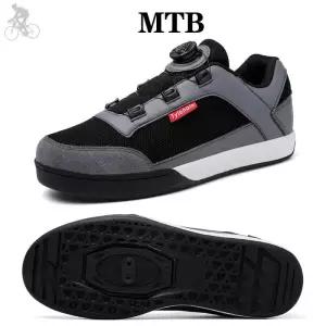 자전거신발 MTB 산악 자전거 사이클링 신발 실내 운동화 속도 잠금 클릿 트레킹 페달 플랫
