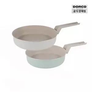 도루코 마린 IH 인덕션 세라믹 프라이팬 2종세트[팬20+팬26] 민트+베이지