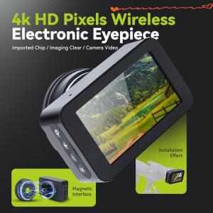 3인치 4K HD 디지털 망원경 접안 렌즈 스포팅 스코프 용 저조도 야간 투시경 카메라