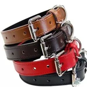 별하샤인 아델라 가죽 목줄 25MM 다크브라운 중형견목줄 보더콜리목줄 진돗개목줄